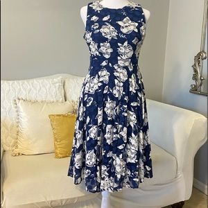 Beautiful blue and white dress
